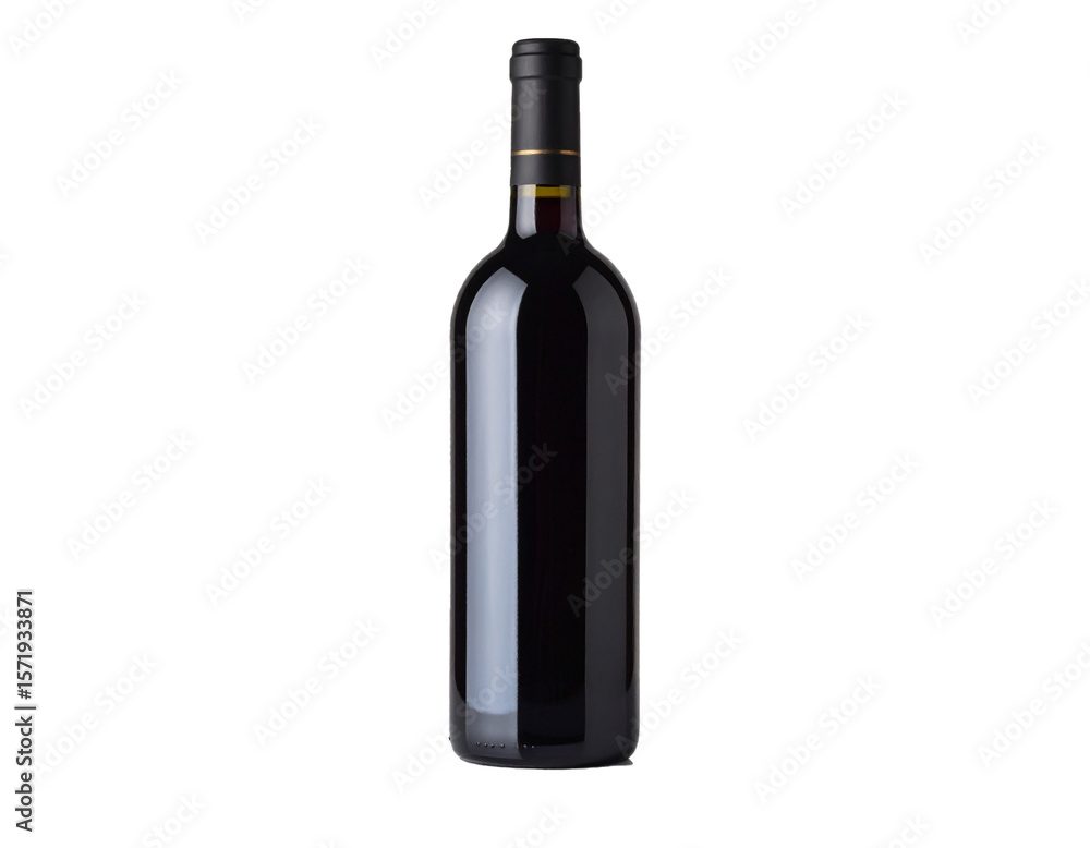 Red wine bottlei solated on transparent background Red wine bottlei solated on transparent background