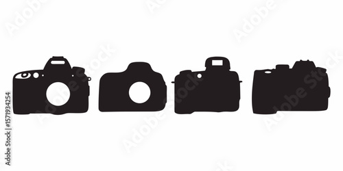 Camera silhouette vector illustration for photography enthusiasts and graphic designers resource collection