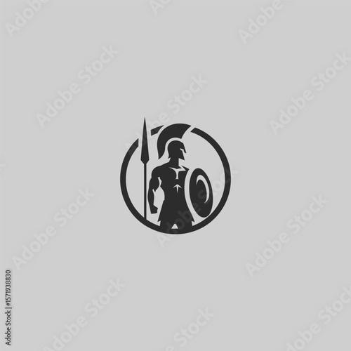 Spartacus logo in heroic and clean silhouette style.