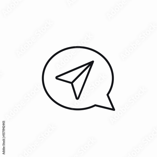 send message icon sign vector