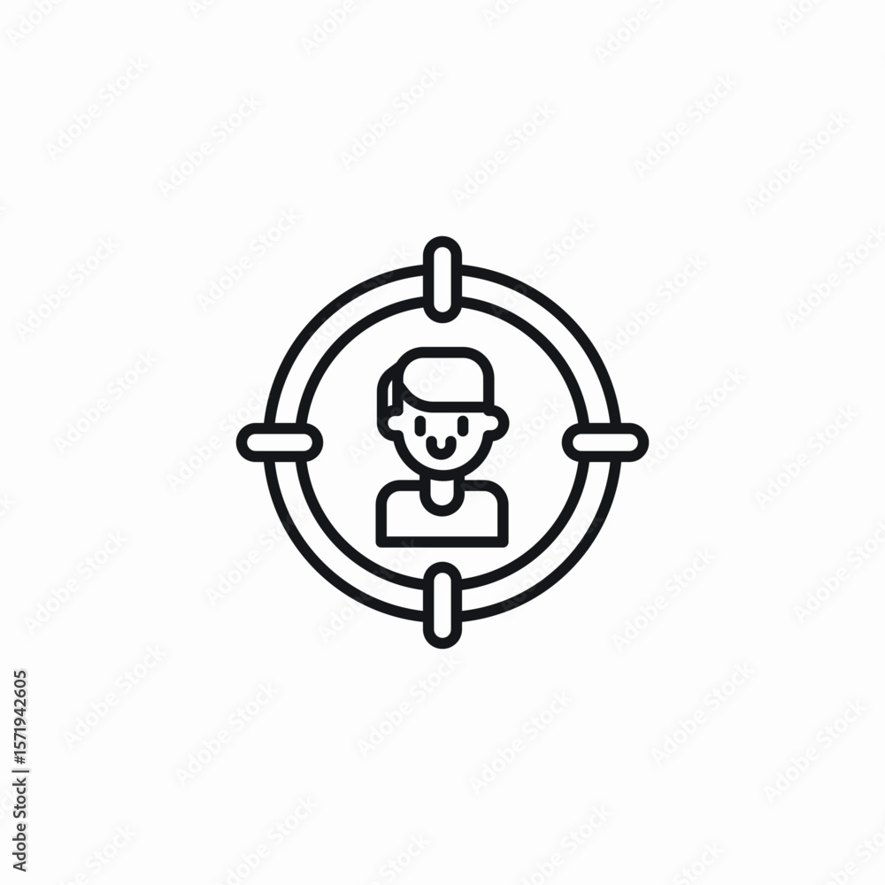 Obraz premium target customers icon sign vector