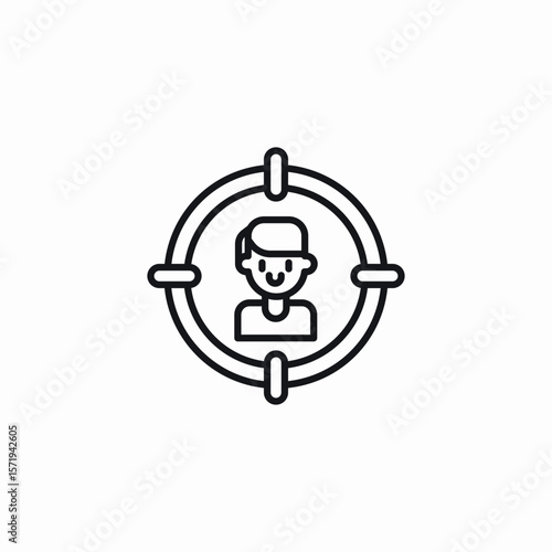 target customers icon sign vector