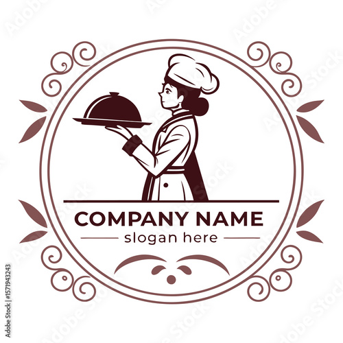 Chef holding a platter of food