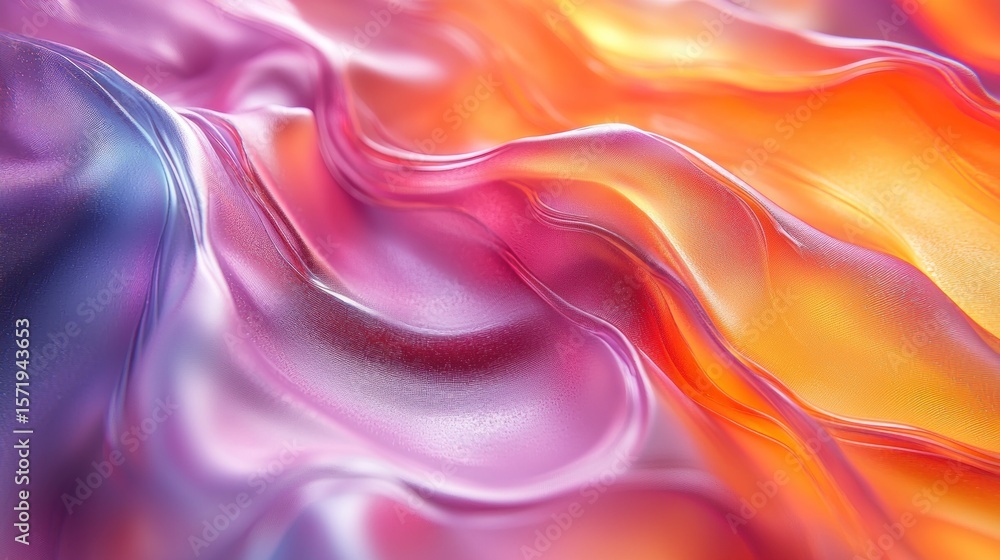 Obraz premium Abstract fluid forms in vibrant hues