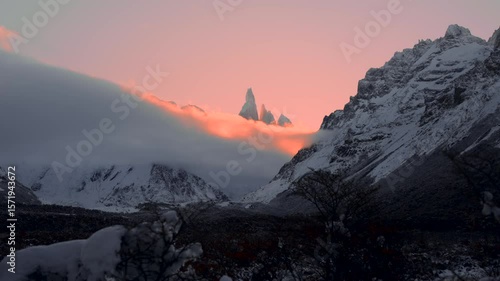 Timelapse del Cerro Torre, inversion termica