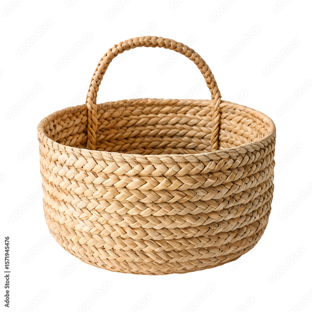 Obraz premium wicker basket isolated on white background