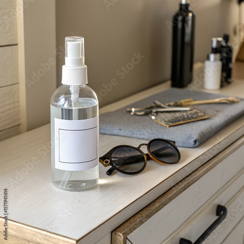 glasses cleaner spray mockup
