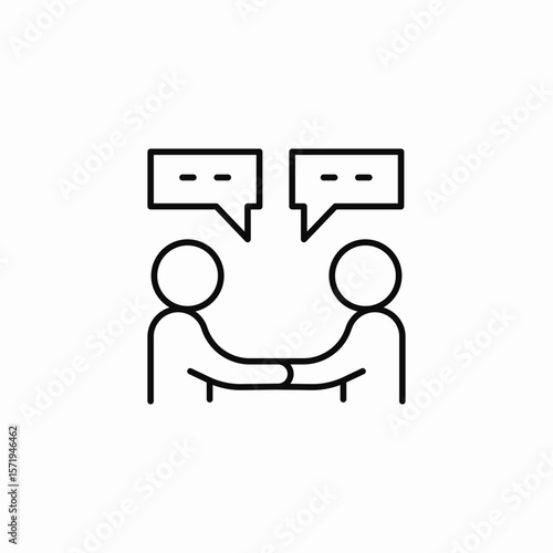 agreement discussion icon sign vector