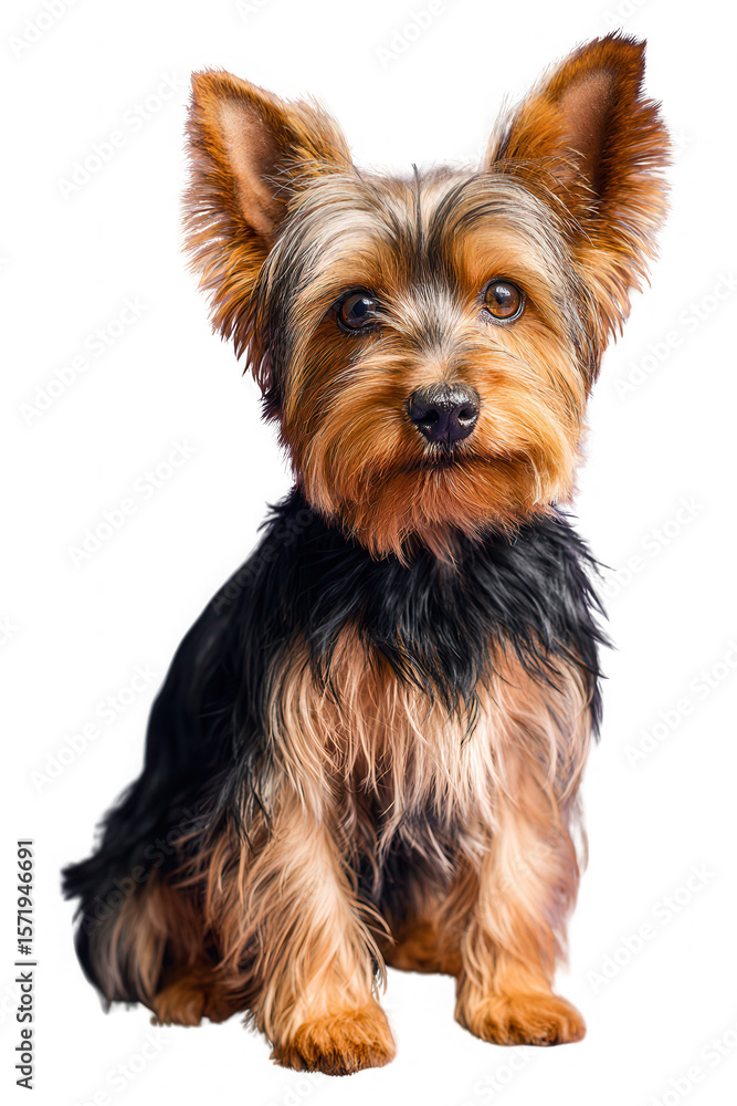 yorkshire terrier on white background yorkshire terrier on white background
