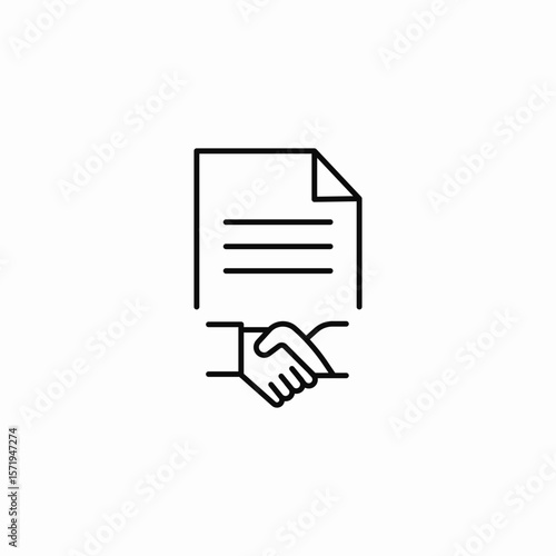 document agreement icon sign vector