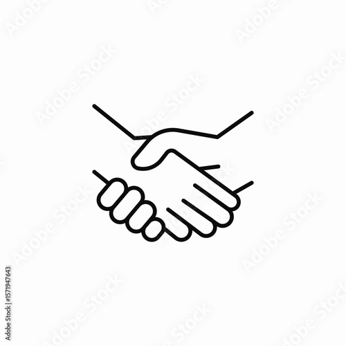 friendly agreement icon sign vector