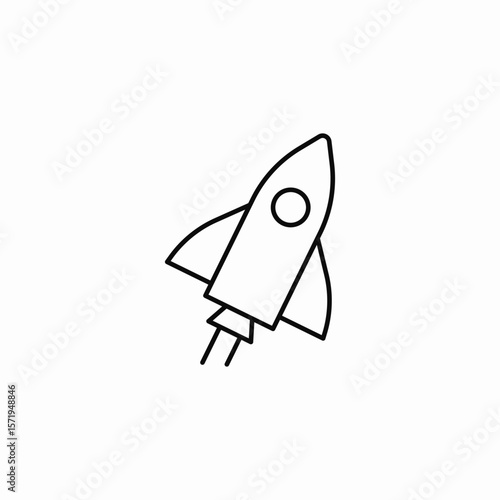sky rocket icon sign vector