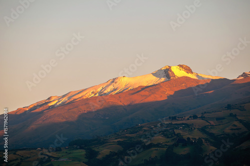 Golden Sunrise on the Guagua Pichincha Volcano