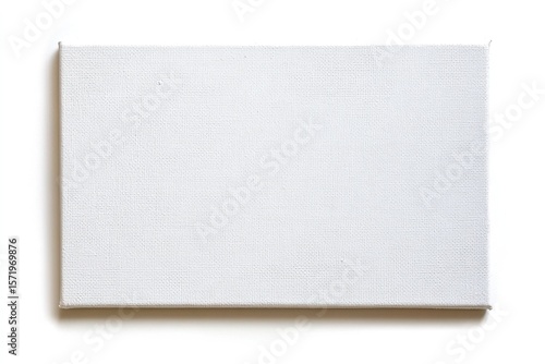 Blank white canvas board isolated on white background