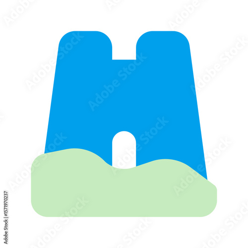 sand castle duo tone icon