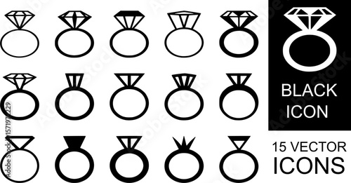 set of ring icons