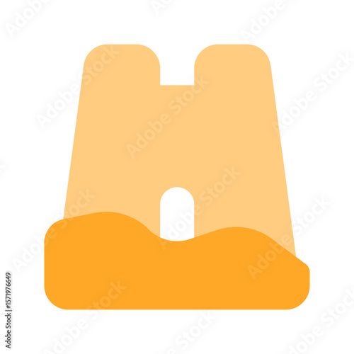 sand castle flat icon