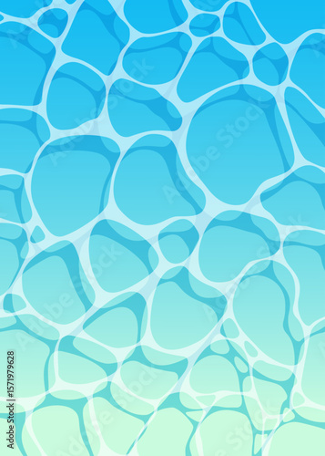 水面のイメージ背景、海、プール、縦向き