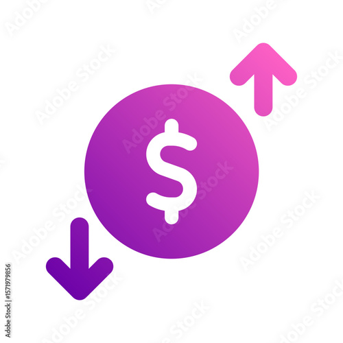 cash flow gradient icon