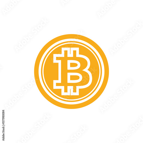 logo Bitcoin icon vector illustration