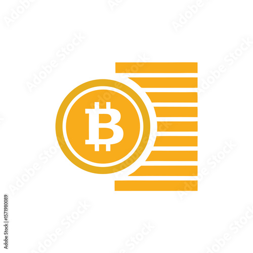 logo Bitcoin icon vector illustration