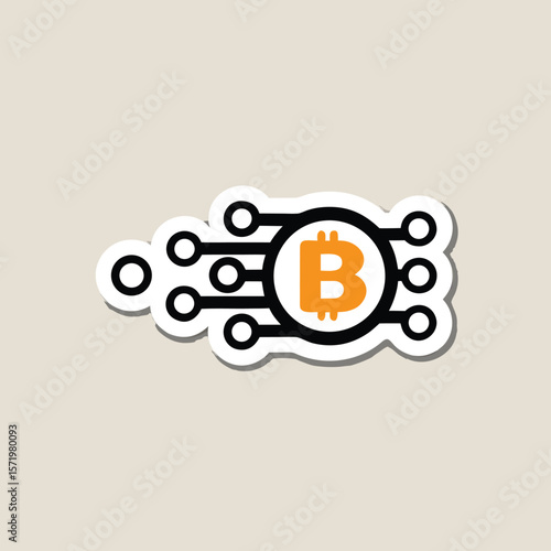 logo Bitcoin icon vector illustration