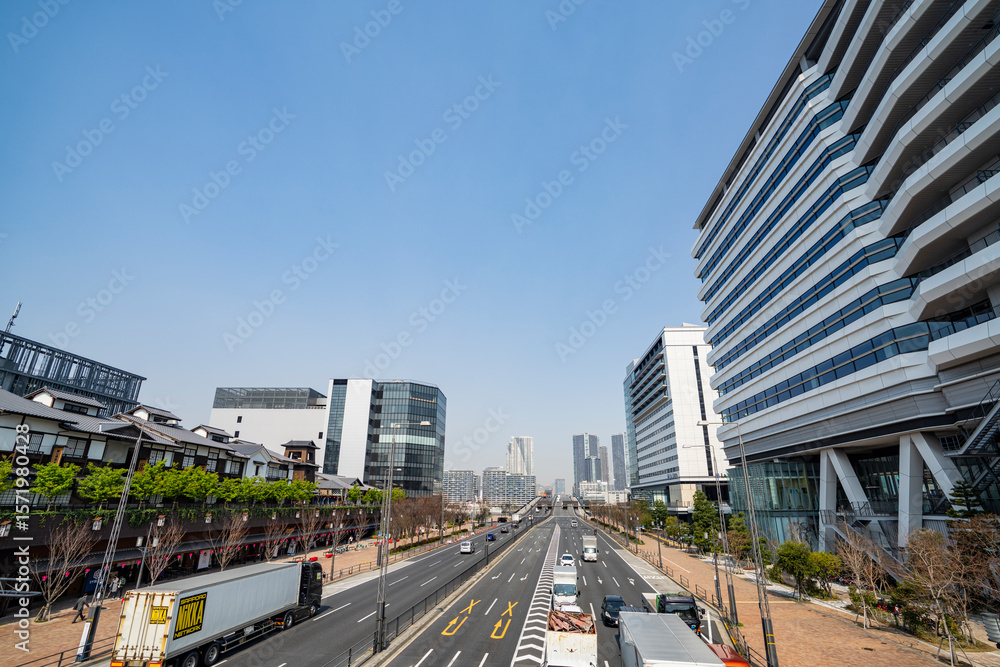 Obraz premium 東京都江東区 豊洲市場の風景