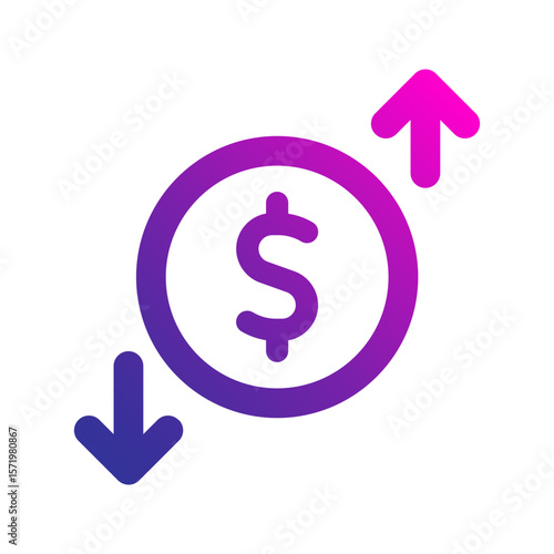 cash flow gradient icon