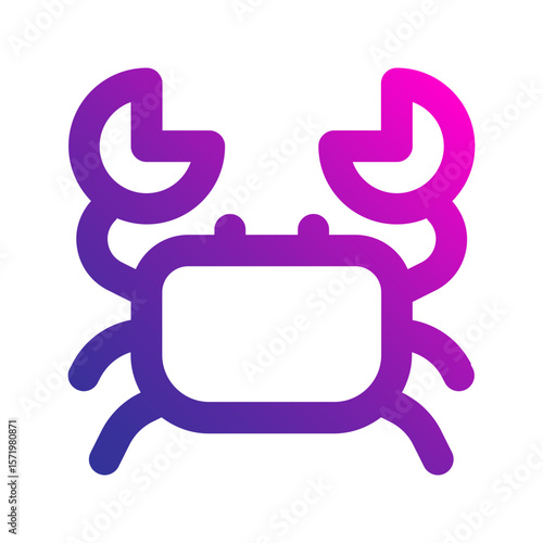 Photography crab gradient icon