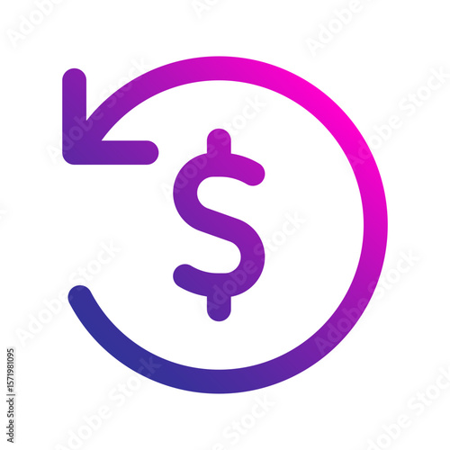 refund gradient icon