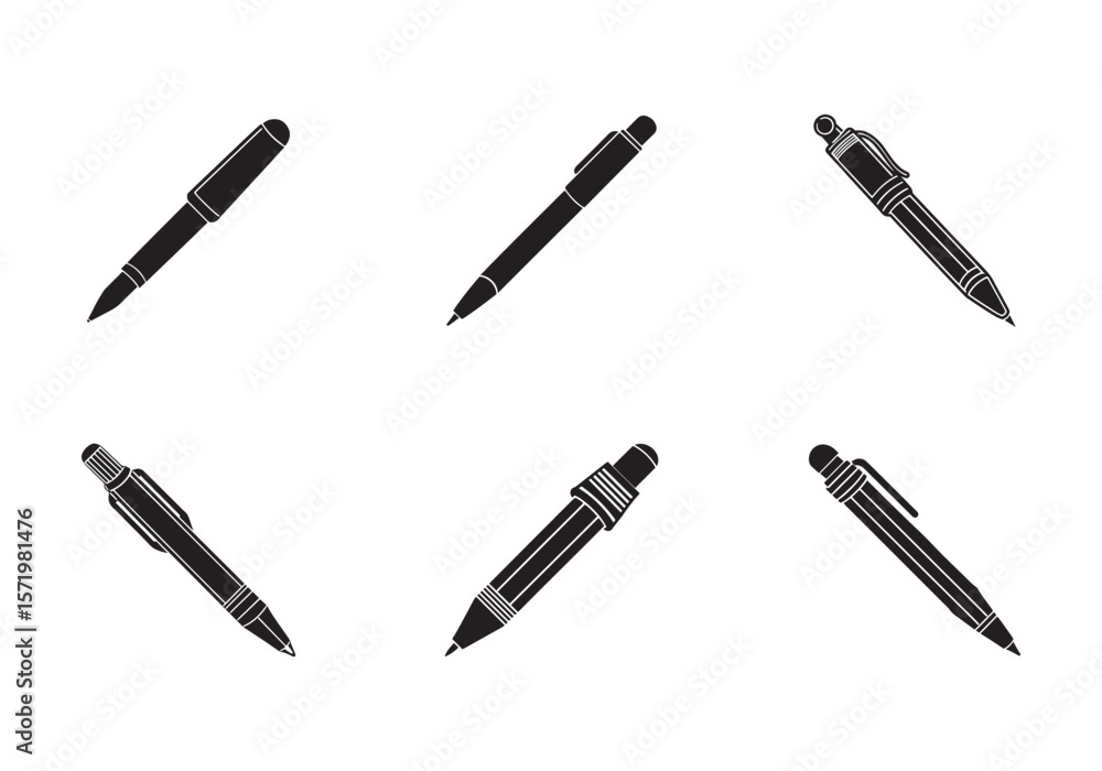pen icon silhouette vector illustration pen icon silhouette vector illustration