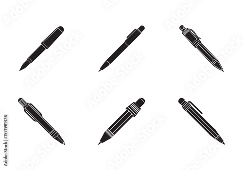 pen icon silhouette vector illustration