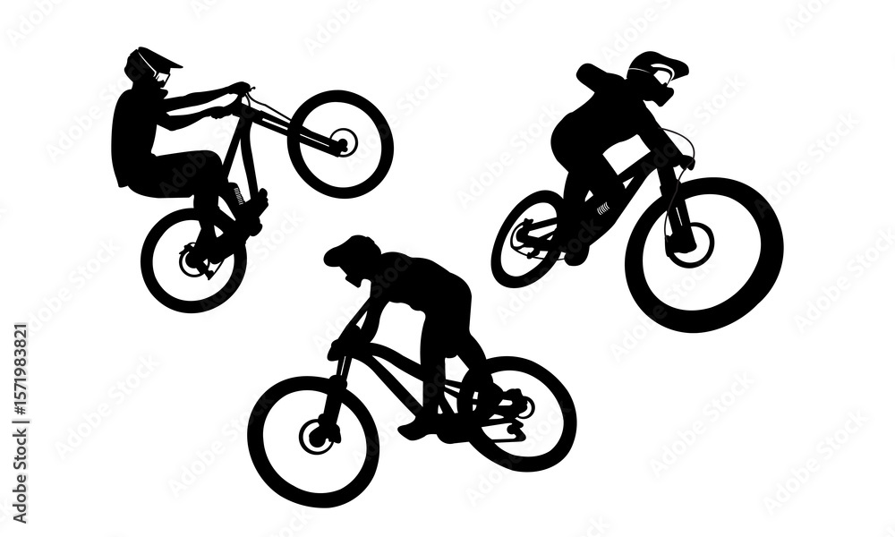 Fototapeta premium downhill silhouette.eps
