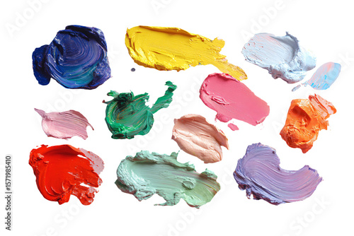 3D Render a close up of a bunch of paint colors