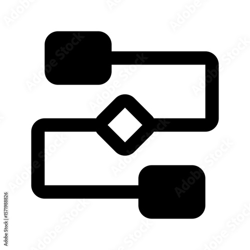 flow chart line icon