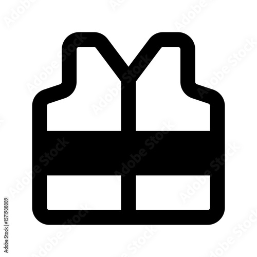 life vest line icon