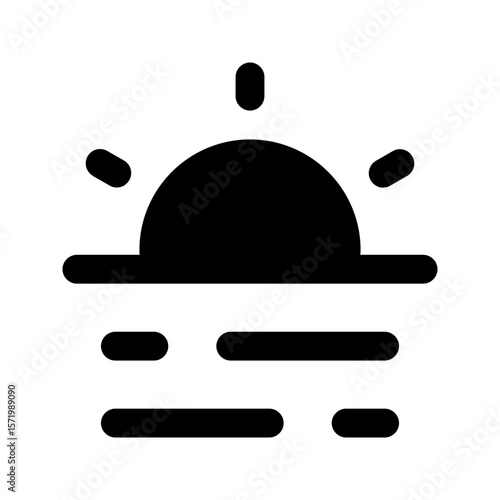 sunset line icon