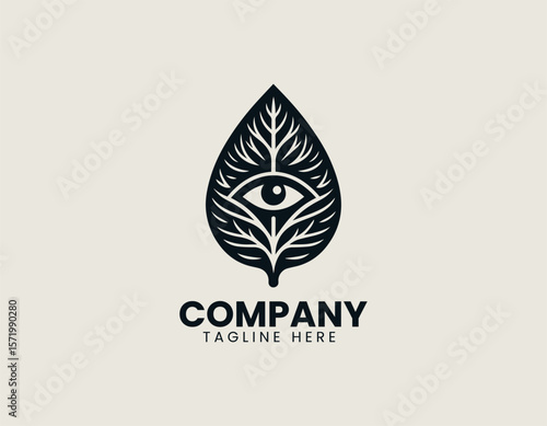 Eco-Friendly Eye Symbol Nature's Gaze Environmental Awareness Vector Logo