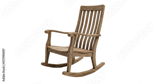 Rustic wooden rocking chair furniture outdoor porch patio rocker seat comfort relaxation design style