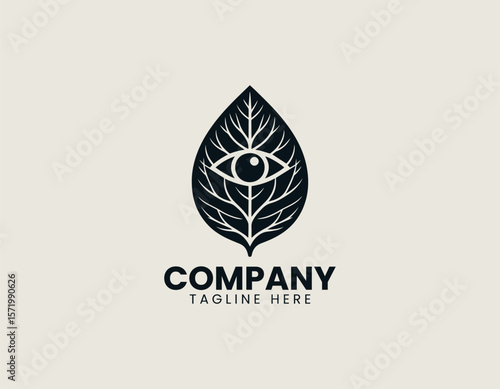 Eco-Friendly Eye Symbol Nature's Gaze Environmental Awareness Vector Logo