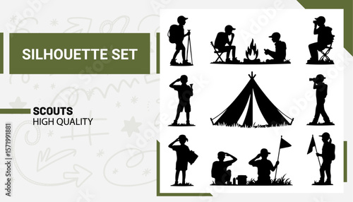 Unique and high quality scouts Silhouette set