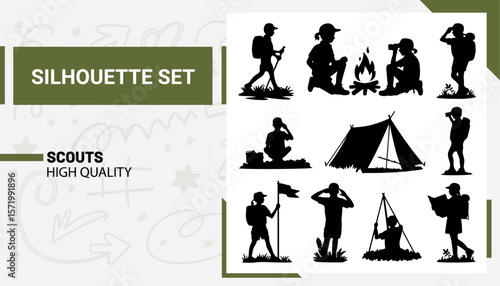 Unique and high quality scouts Silhouette set