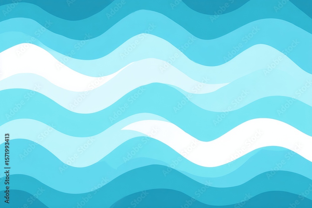 Fototapeta premium Abstract wavy blue and white background