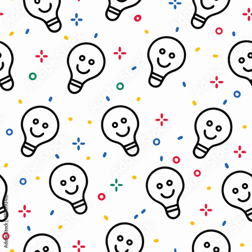 Happy Lightbulb Pattern