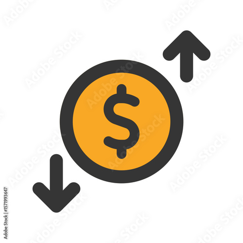 cash flow outline fill icon