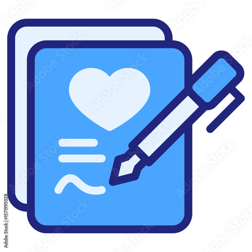 contract blue style icon