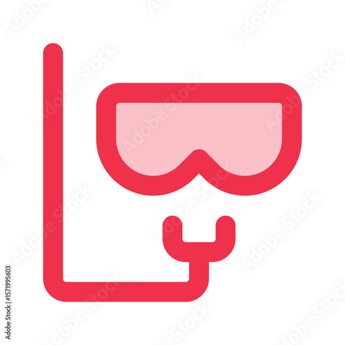 snorkeling outline fill icon