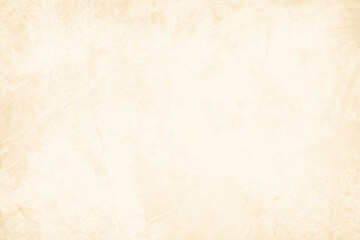 Colour old concrete wall texture background. Close up retro plain cream color cement wall background texture. Design paper vintage parchment element.
