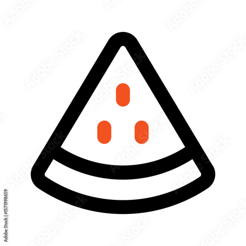 watermelon outline color icon