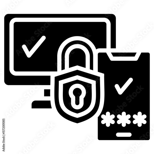 Two Factor Authentication glyph icon